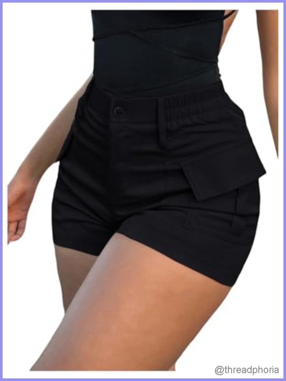 High Waist Button Cargo Shorts with Pockets Streetwear Y2K